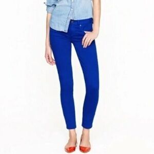 J. Crew Cobalt Blue Toothpick Stretch Super Skinny Jeans Size 25
